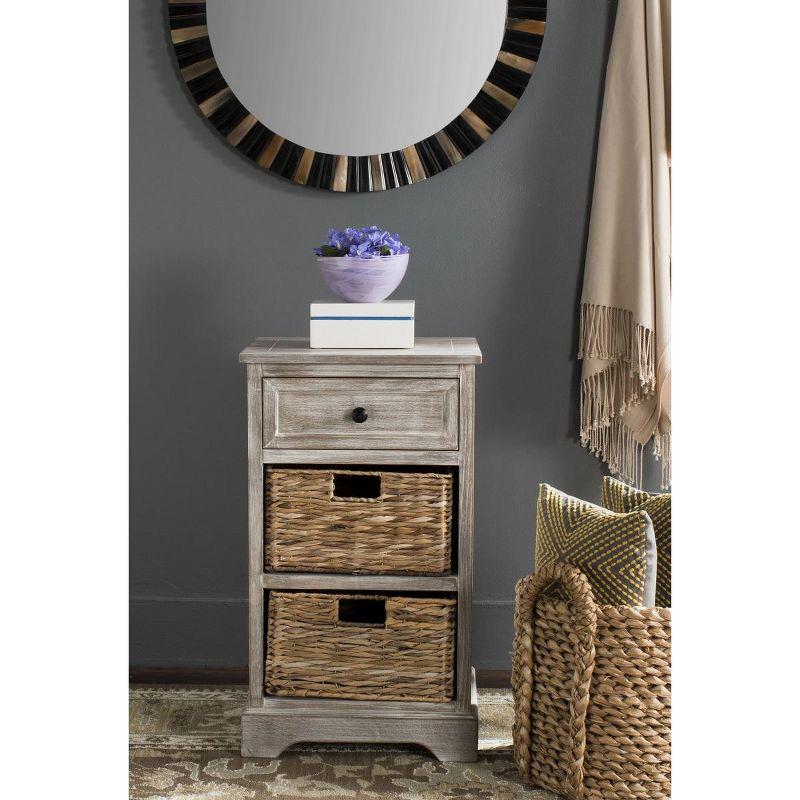 Carrie Side Table - White Wash - Safavieh.