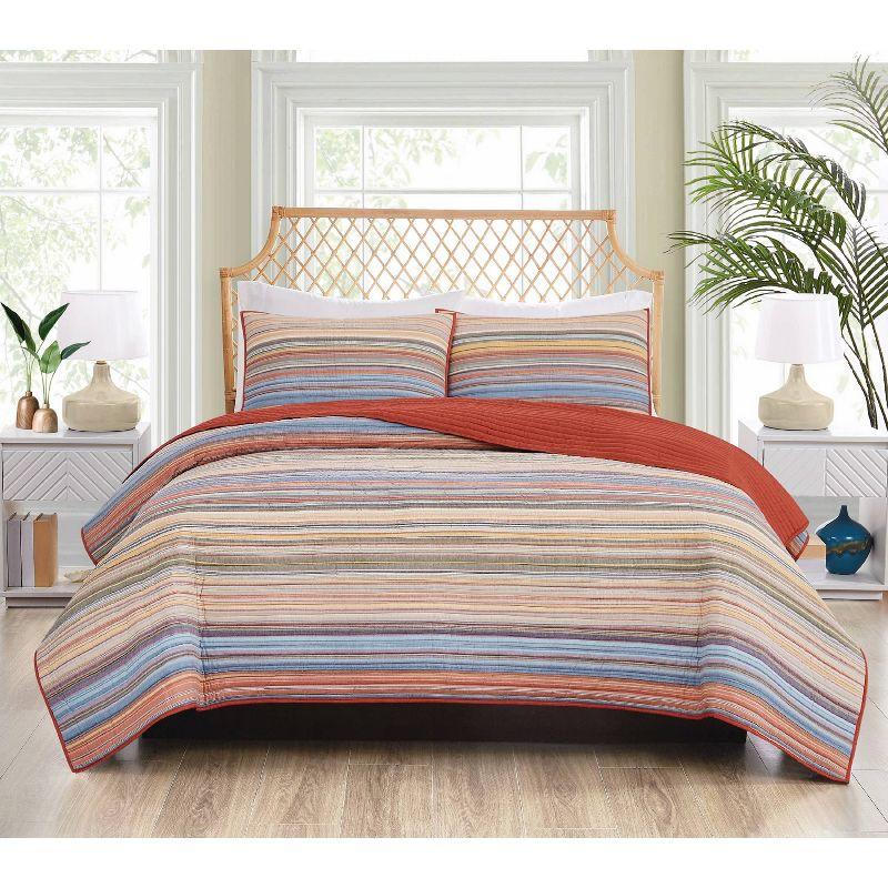 Oceanfront Resort Naples Yarn Dye Stripe Quilt Set