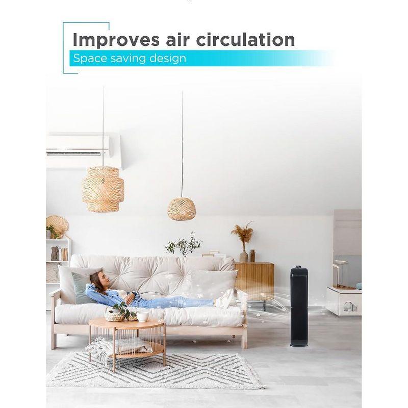 BLACK+DECKER BFP Series BLACK+DECKER 20” Box Fan with 3 Speed Settings, Powerful 80W Motor, 5-Blade Box Fan with Carry Handle, Rotary Knob, Black