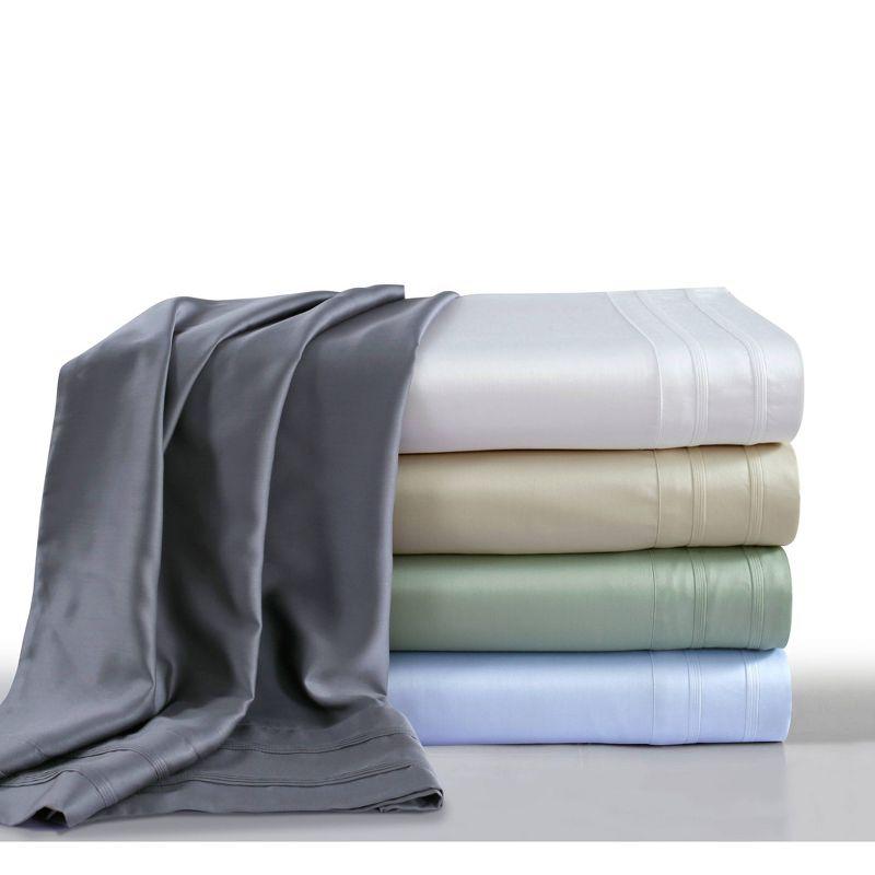 Rayon from Bamboo Solid Pillowcase Pair (King) Sage 300 Thread Count - Tribeca Living