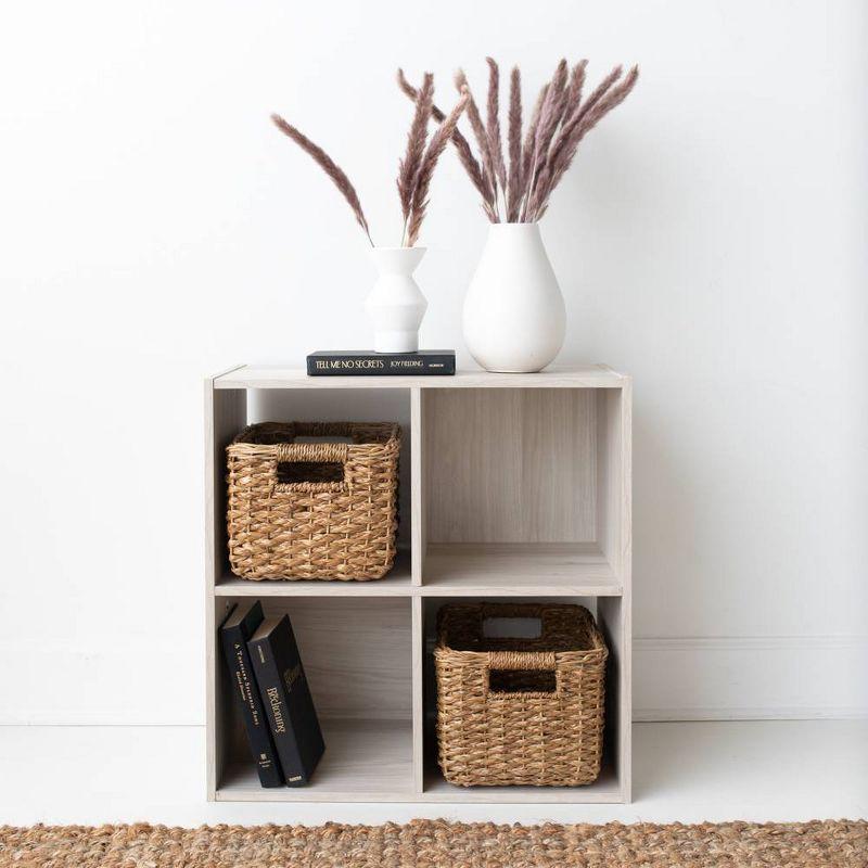 Contemporary White 4-Cube Organizer with Clean-Lined Profile