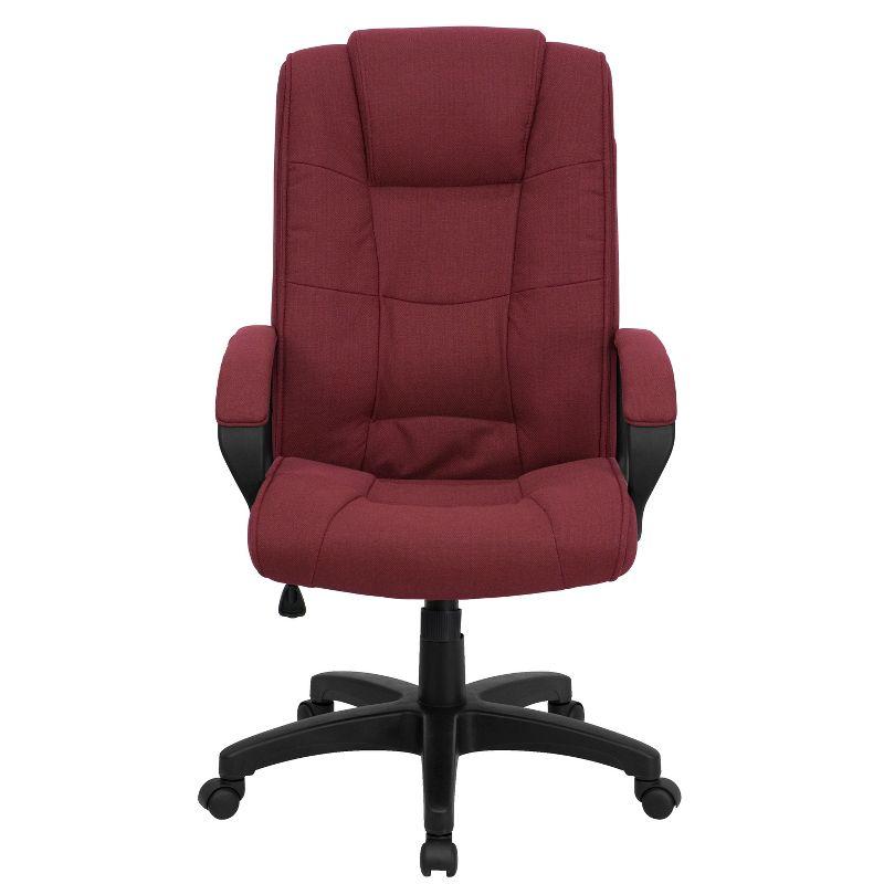 Flash Furniture High Back Multi-Line Stitch Upholstered Executive Swivel Office Chair with Arms