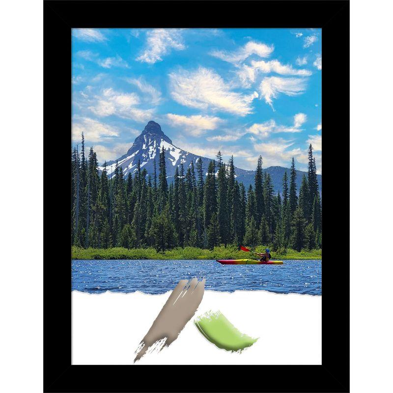 Amanti Art Basic Black Narrow Wood Picture Frame Opening Size 18x24 in.