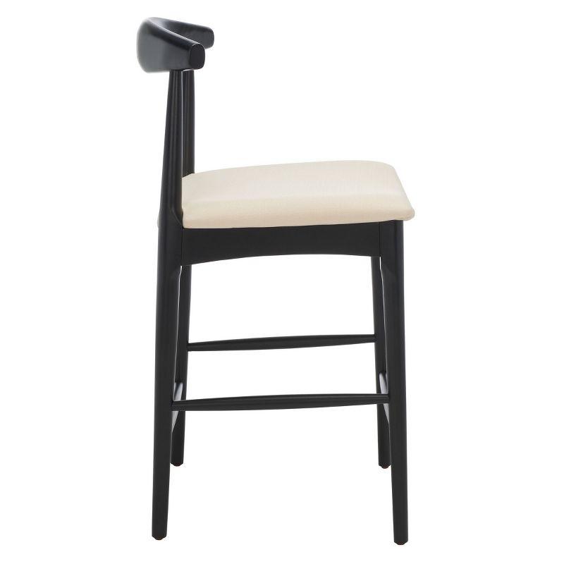 Lionel Retro Counter Stool - Black/Creme - Safavieh