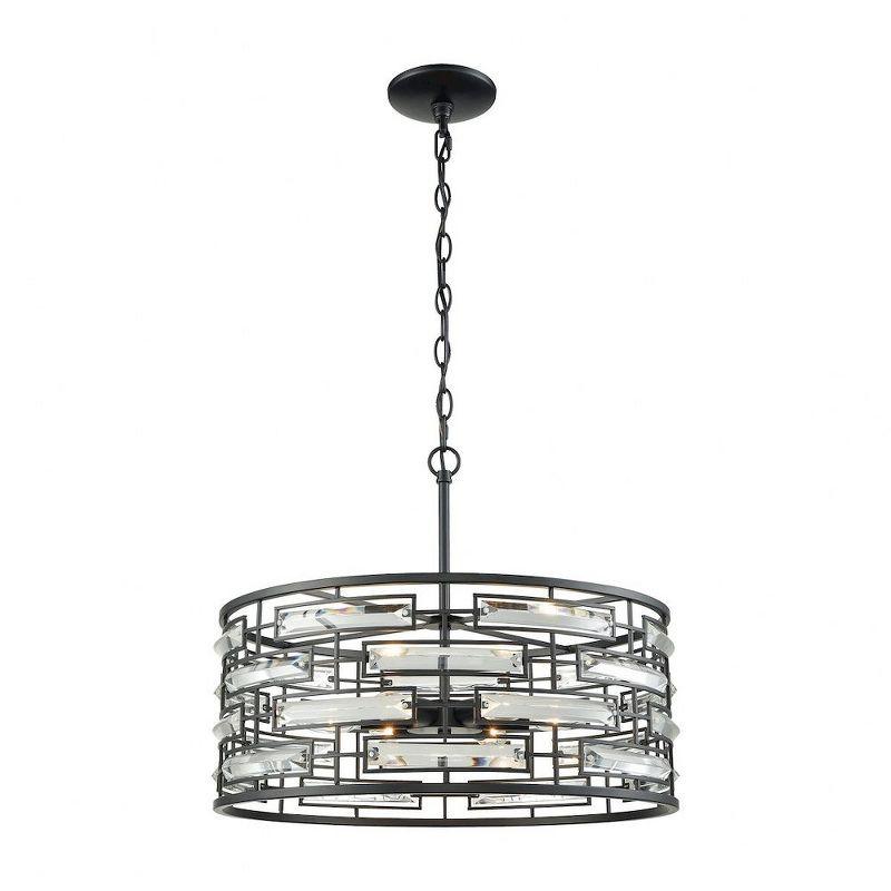 Elk Home Lineo 6 - Light Chandelier in  Matte Black