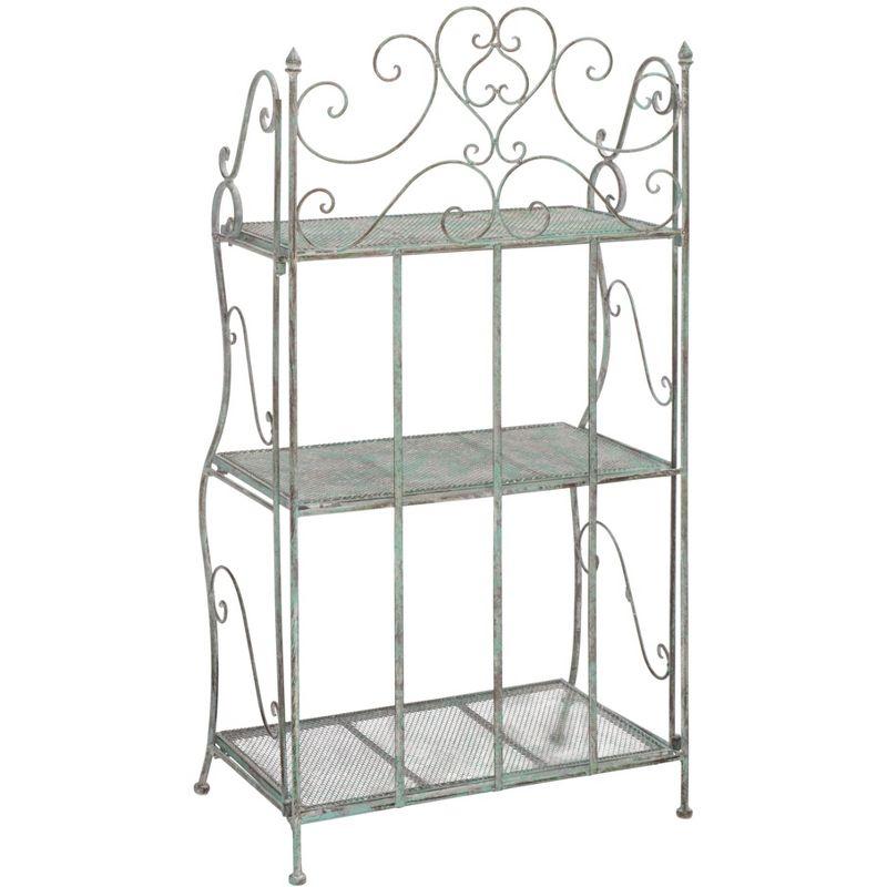 Torus 3-Tier Shelf - Indoor/Outdoor - PAT5022 - Antique Dark Green - Safavieh