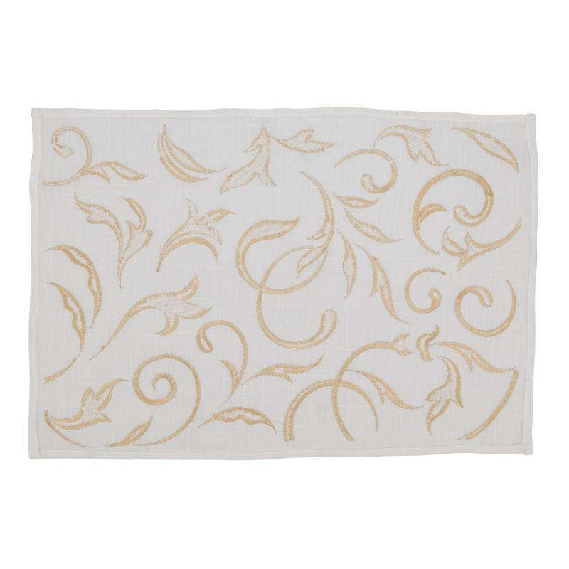 Saro Zensi Collection Polyester No Pattern Rectangle Placemat (Set of 4)