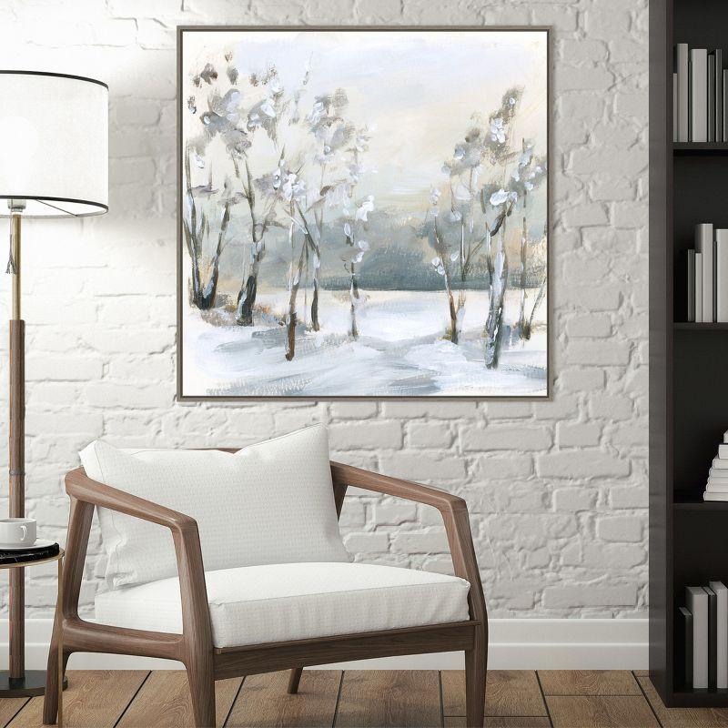 Amanti Art Snowy Winter Trees by Katrina Pete Canvas Wall Art Print Framed 30-in. x 30-in.