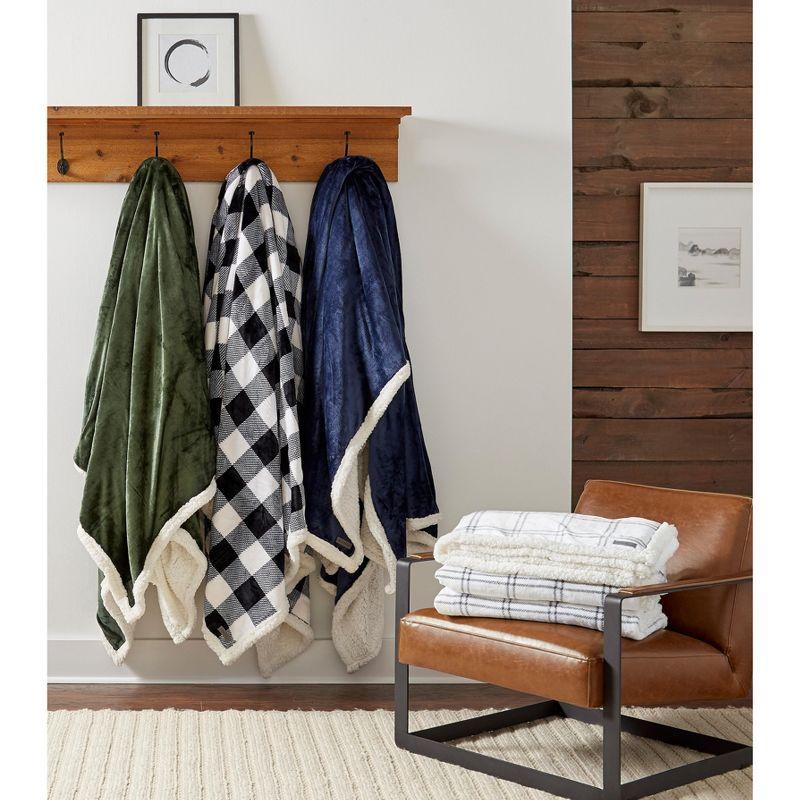 Eddie Bauer Ultra Soft Plush Solid Flannel - Blanket  Grey- Full/Queen