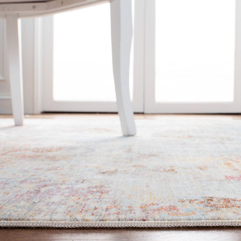 Orlando ORL764 Power Loomed Indoor Runner - Orange / Blue - 2'-2" x 8' - Safavieh