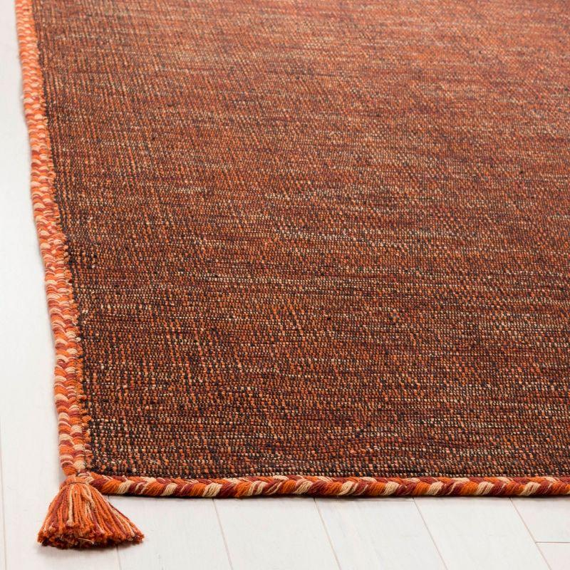 Montauk MTK150 Hand Woven Indoor Area Rug - Orange/Black - 5'x5' - Safavieh