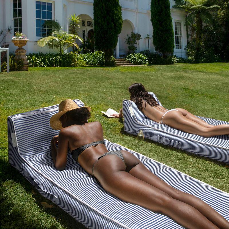 Sunnylife Luxe Lie-On Lounger - Le Weekend Navy - Inflatable Pool Float