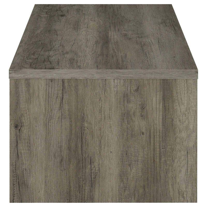 Coaster Felix Farmhouse 2 Drawer Rectangular Wood Coffee Table Gray Driftwood