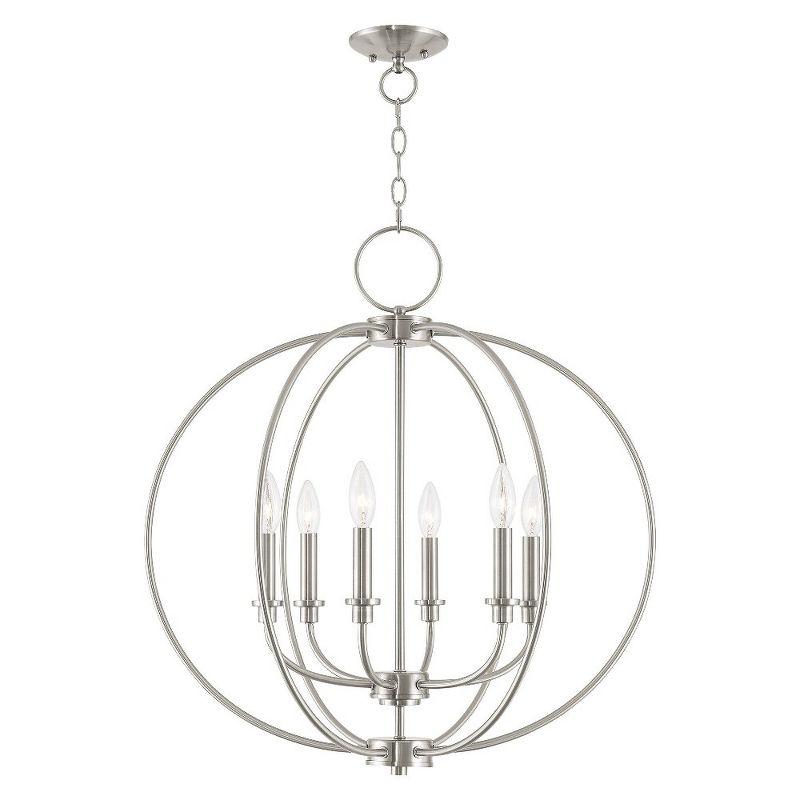 Livex Lighting Milania 6 - Light Chandelier in  Brushed Nickel