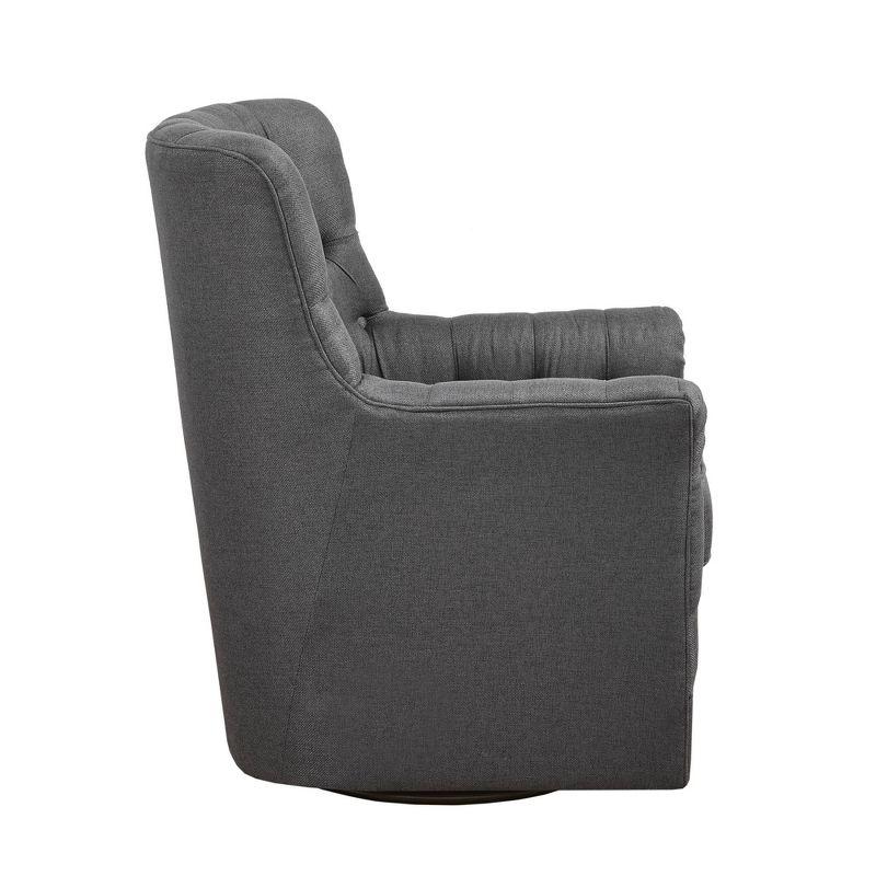 Dolores Swivel Glider Chair Gray - Madison Park