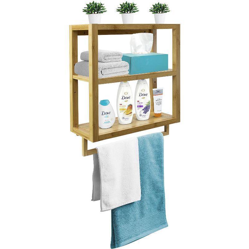 Sorbus Bamboo Wall Mounted Rack