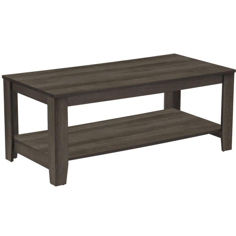 Monarch Specialties Table Set 3Pcs Set Coffee End Side Accent Living Room Laminate Brown Transitional