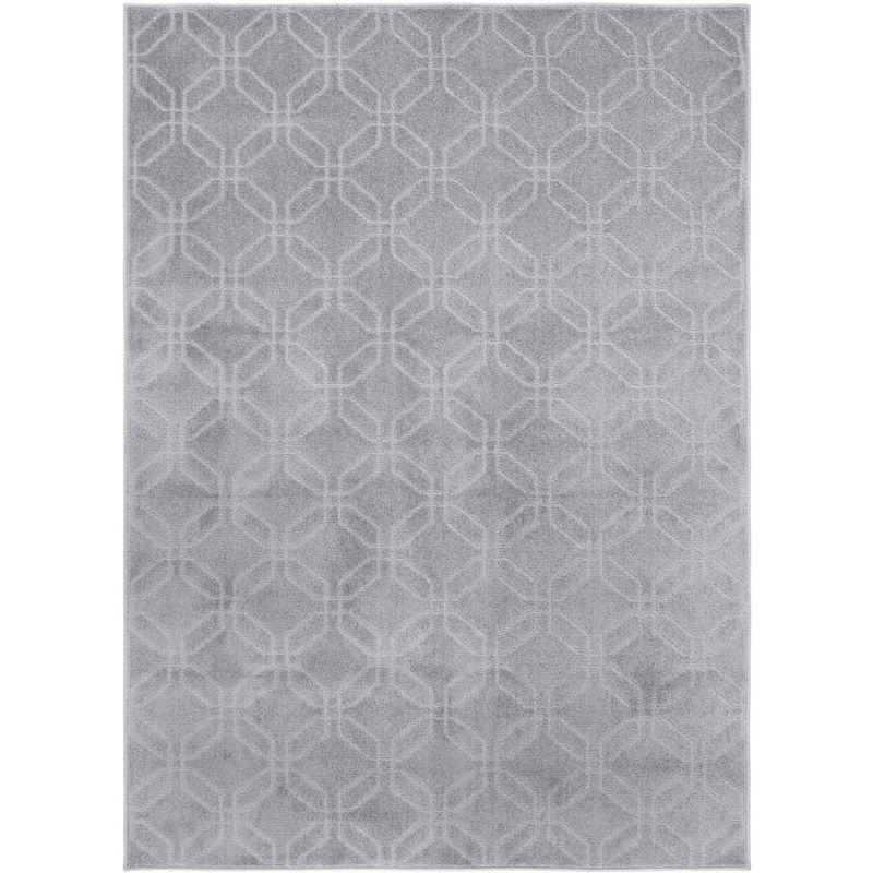 Pattern and Solid PNS406 Power Loomed Area Rug - Grey - 5'3"x7'6" - Safavieh.