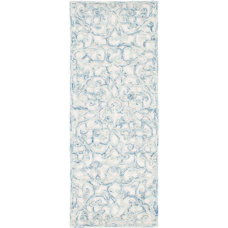 Trace TRC103 Hand Tufted Indoor Accent Rug - Blue/Ivory - 2'6"x4' - Safavieh