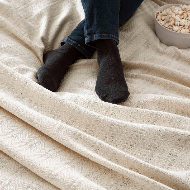 Vellux Vellux 100% Cotton Blanket - Soft, Breathable, Cozy & Lightweight Thermal Blanket  All-Season Blanket Perfect for Layering Bed, Couch & Sofa - Hotel Quality