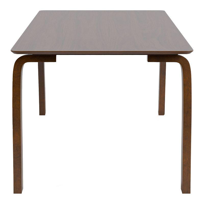 HOMES: Inside + Out 71" Forest Wisp Mid-Century Modern Rectangle Dining Table Seats 6 Walnut