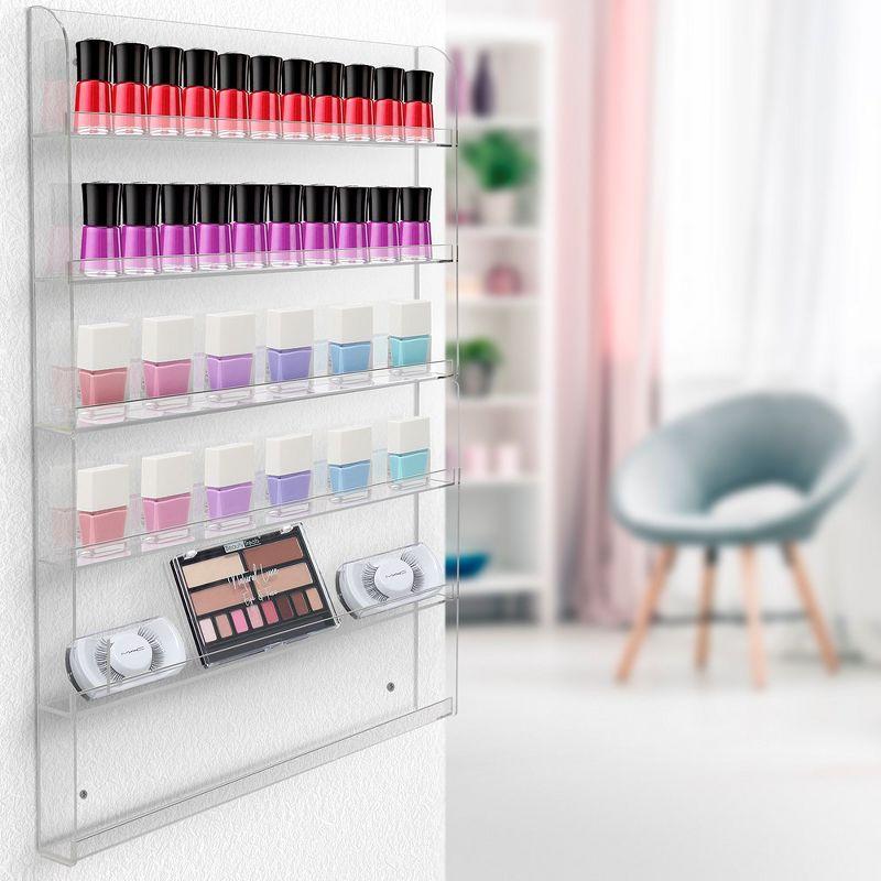 Sorbus Sorbus 6-Tier Acrylic Nail Polish Wall Rack Display