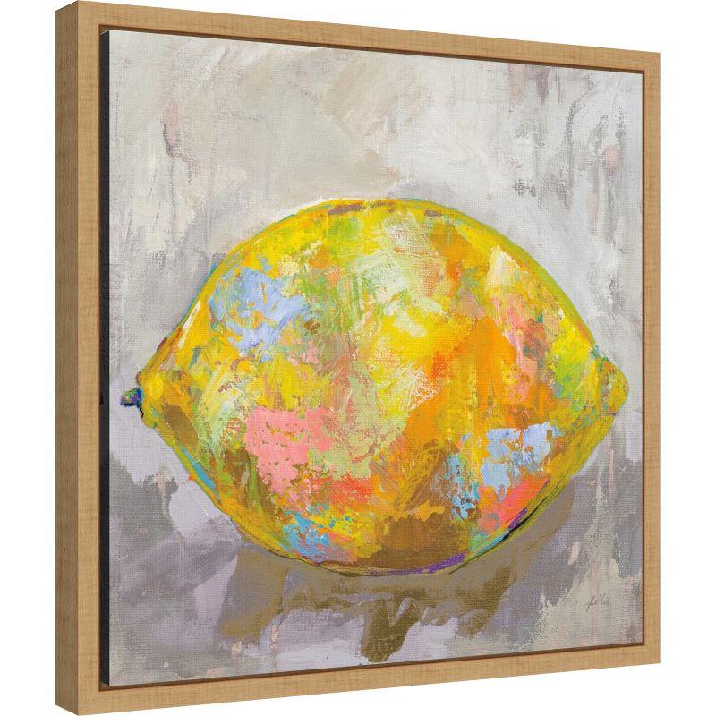 Amanti Art Lemon Neutral by Jeanette Vertentes Canvas Wall Art Print Framed 16 x 16-in.