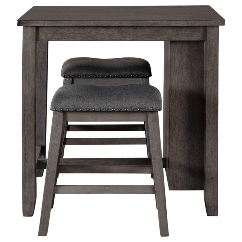Set of 3 Caitbrook Counter Height Dining Table and Bar Stools Gray - Signature Design by Ashley