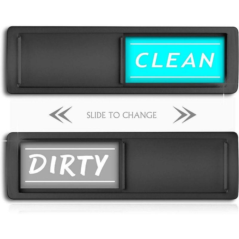 Dishwasher Magnet Clean Dirty Sign - Sleek and Convenient Design - Kitchen Gadgets - New Home Essentials, Heavy Duty Magnet with Optional Stickers
