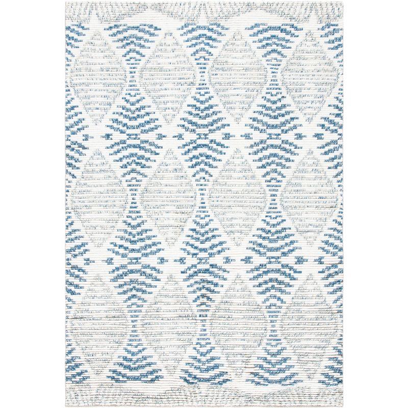 Kenya KNY175 Hand Knotted Area Rug - Blue/Ivory - 6'x9' - Safavieh