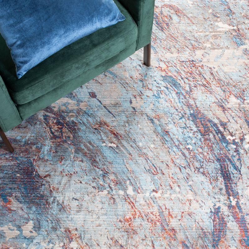 Vintage Persian VTP452 Power Loomed Indoor Area Rug - Blue/Rust - 5'x7'6" - Safavieh