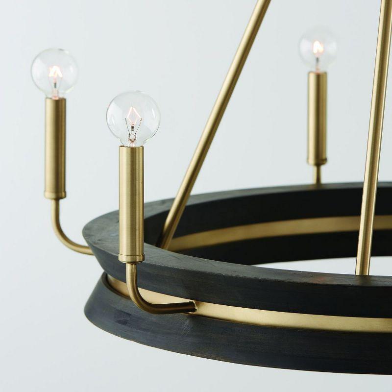 Capital Lighting Finn 6 - Light Chandelier in  Black Stain/Matte Brass