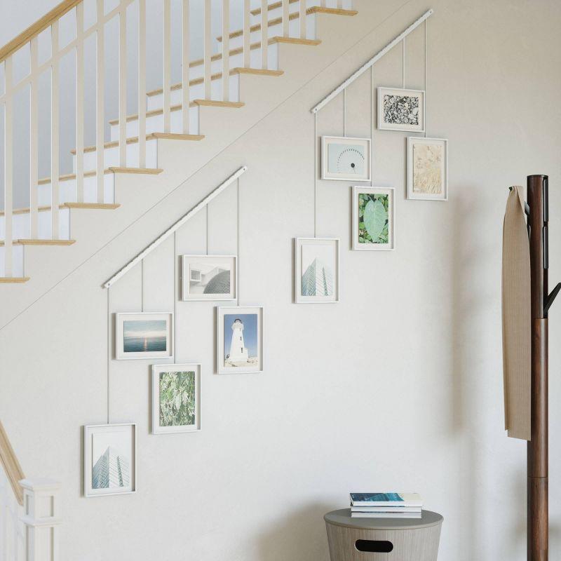 Umbra 27.38" x 26" Exhibit Gallery Multiple Images Display Frame White: Modern Wall-Mounted Steel, Holds 5 Photos