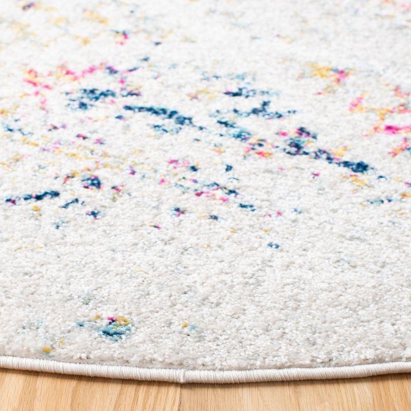 Tulum TUL272 Power Loomed Indoor Accent Rug - Ivory/Blue - 3' Round - Safavieh