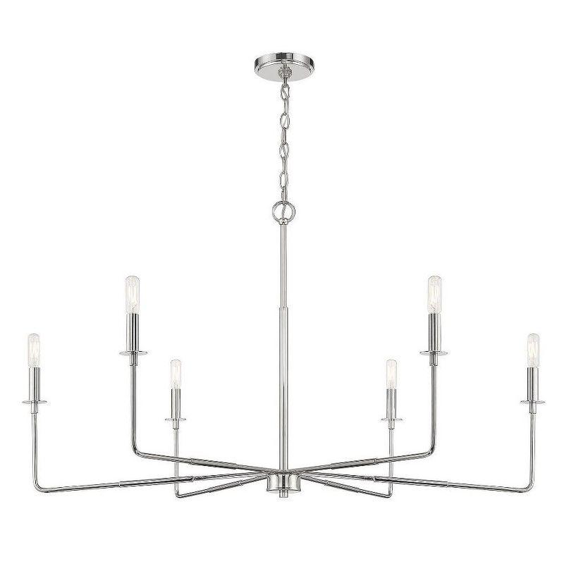 Savoy House Salerno 6 - Light Chandelier in  Warm Brass