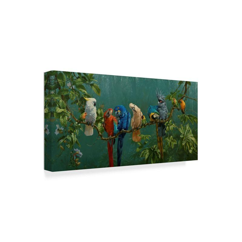 Trademark Fine Art - Michael Jackson 'Perroquets' Canvas Art - 16x32