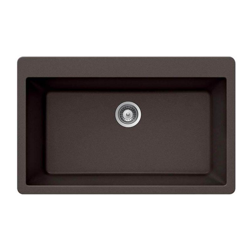 Mocha Granite Drop-In Single Bowl Kitchen Sink