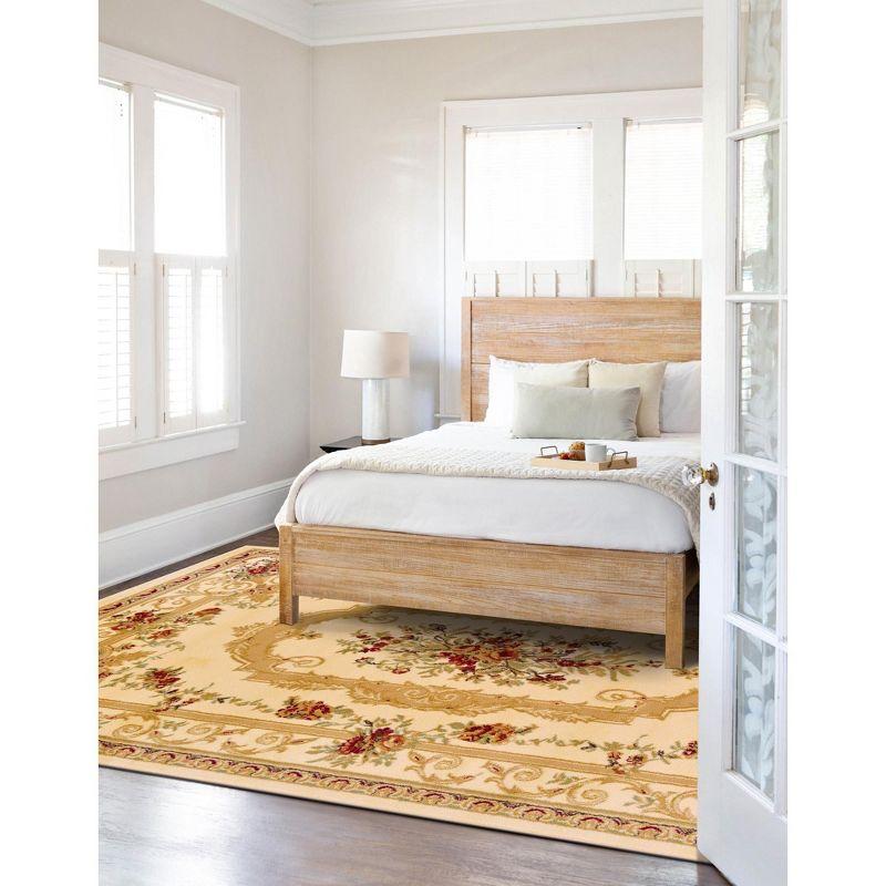 Unique Loom Versailles Collection Area Rug - Henry (10'  x 13' 1" Rectangle Cream/Green)