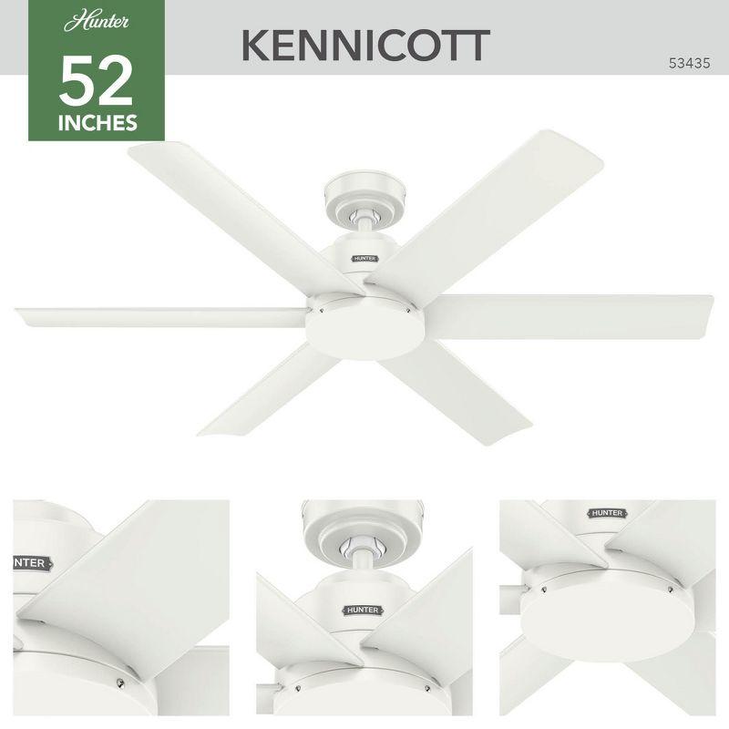 Kennicott 52" 6 - Blade Outdoor Standard Ceiling Fan with Wall Control