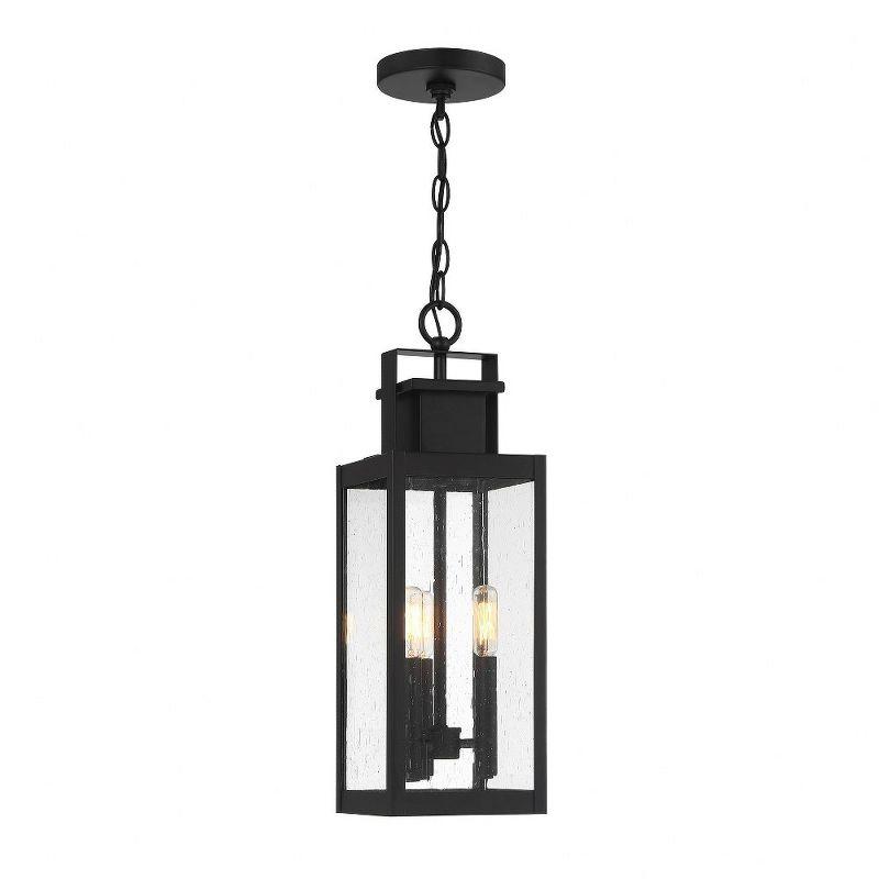 Ascott 3-Light Outdoor Hanging Lantern in Matte Black