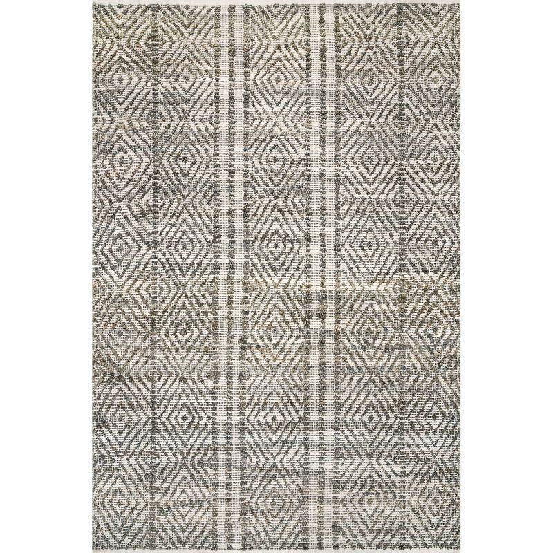 Alden Textured Diamonds Area Rug Dark Gray - nuLOOM