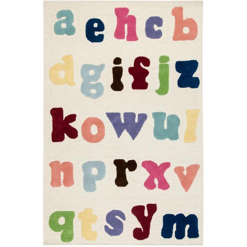 Safavieh Kids SFK389 Hand Tufted Indoor Area Rug - Ivory/Multi - 5'x8' - Safavieh