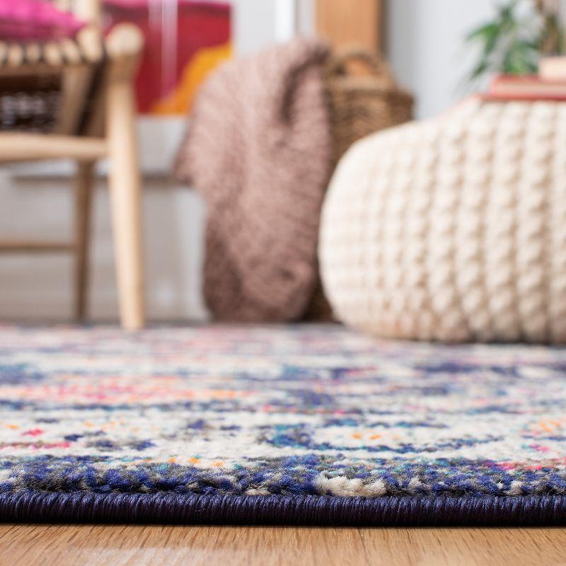 Madison MAD468 Power Loomed Indoor Area Rug - Navy/Ivory - 4'x6' - Safavieh