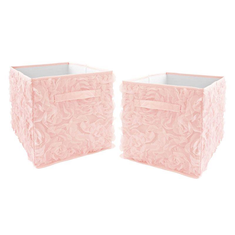 Rose Lace Fabric Storage Bin