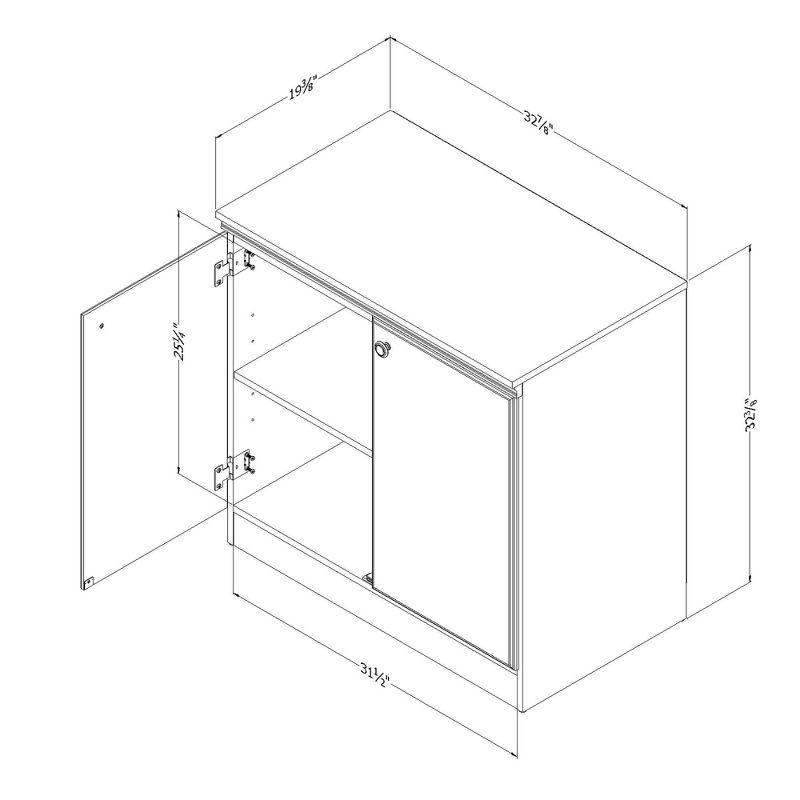 2 Door Morgan Storage Cabinet - South Shore