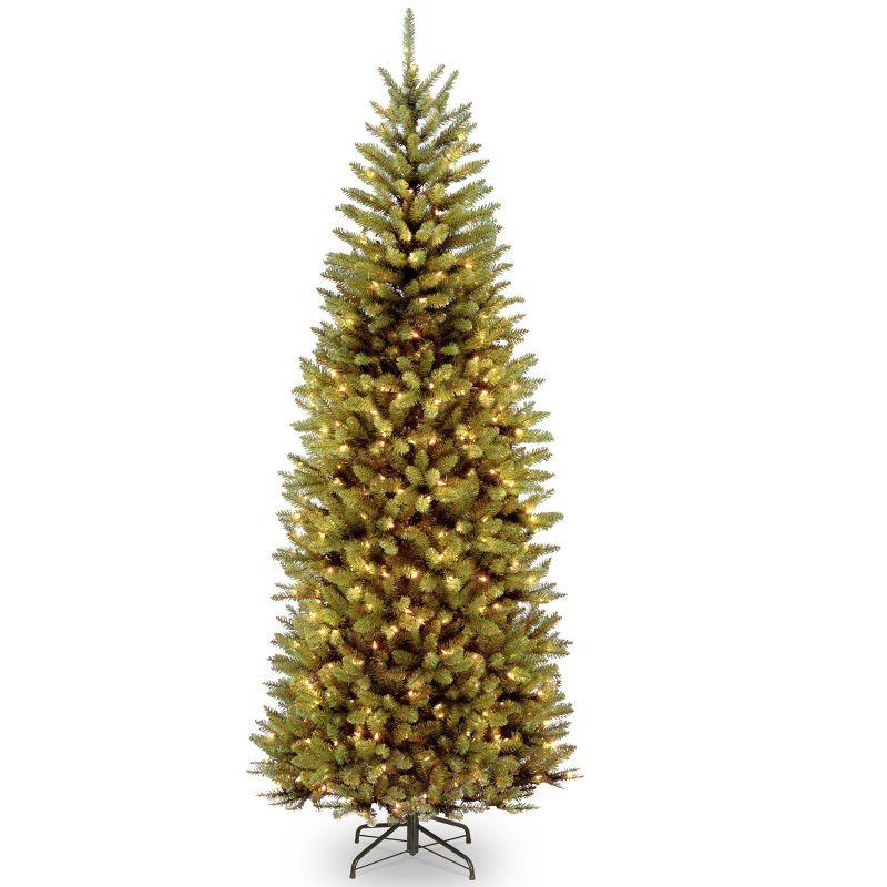 The Holiday Aisle® 7.5ft. Kingswood Fir Slim Tree with PowerConnect, Dual Color LED Lights