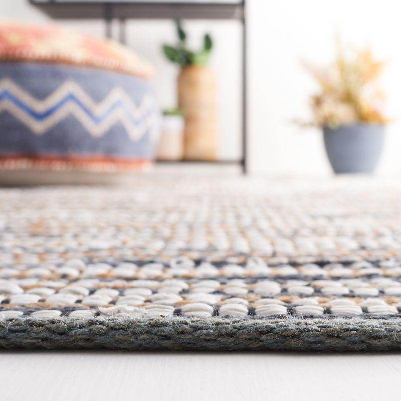 Vintage Leather VTL205 Hand Woven Area Rug - Dark Grey/Ivory - 3'x5' - Safavieh.
