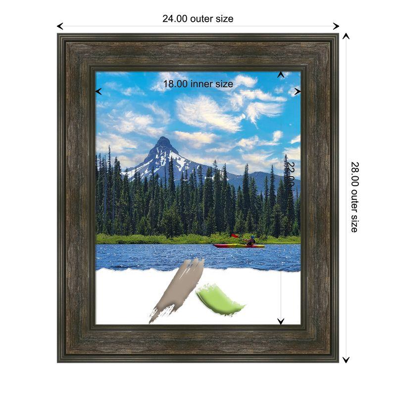 Amanti Art Rail Rustic Char Picture Frame