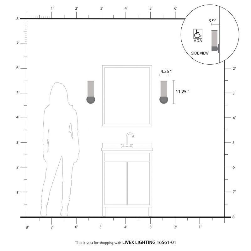 Livex Lighting Lindale 1 - Light Sconce in  Antique Brass