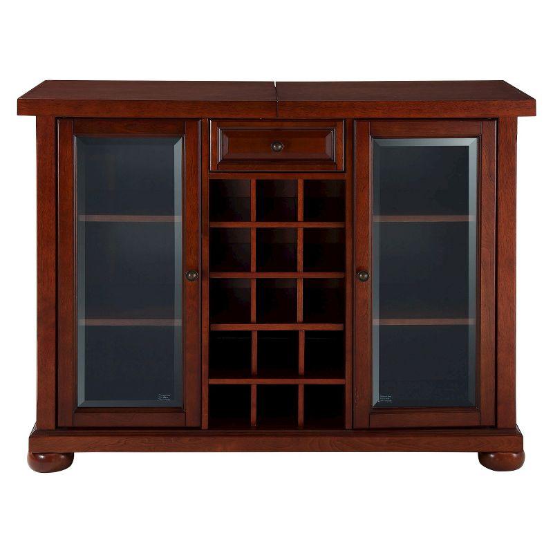 Crosley Alexandria Sliding Top Bar - Vintage Mahogany